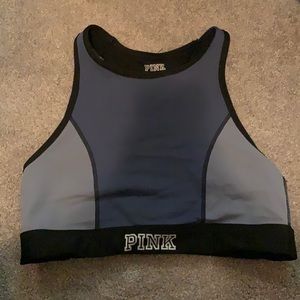 PINK high neck sports bra